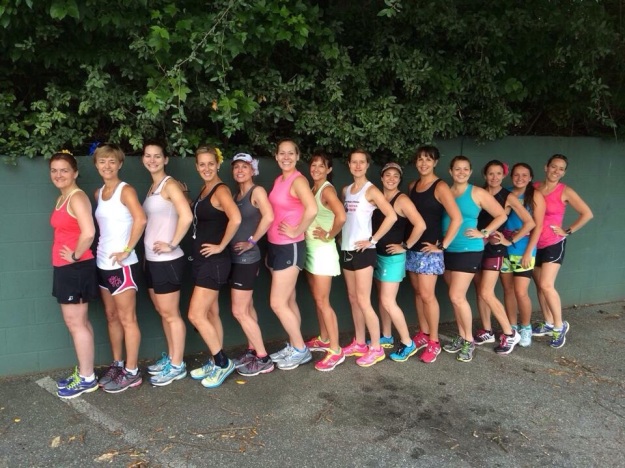 All of the girls before the run on Saturday
